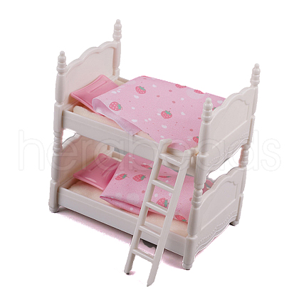 Mini Plastic Bunk Bed Miniature Ornaments PW-WG7342E-01-1