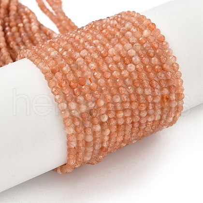Natural Sunstone Beads Strands G-RM250101-B40-1