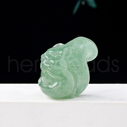 Natural Green Aventurine Squirrel Display Decorations G-PW0007-008C-1