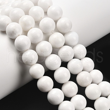 Natural Mashan Jade Round Beads Strands G-D263-10mm-XS01-1
