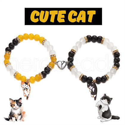 Couples Beaded Bracelet Jewelry for Unisex PW-WGD304B-04-1
