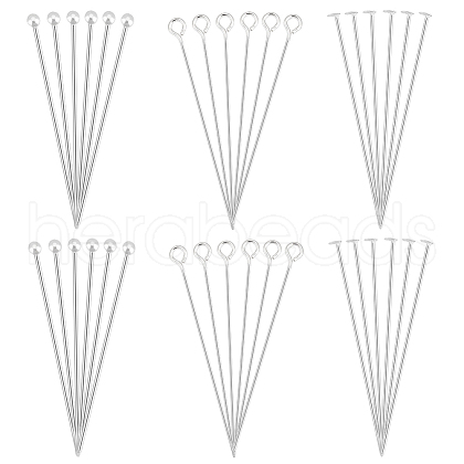   36Pcs 3 Styles 925 Sterling Silver Eye Pins STER-PH0002-65-1