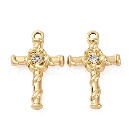Alloy Rhinestone Pendants PALLOY-S052-06G-1