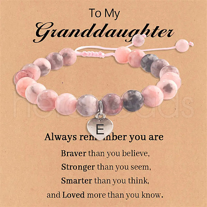 Natural Pink Zebra Jasper Round Beaded Stretch Bead Bracelets WGC8311-05-1