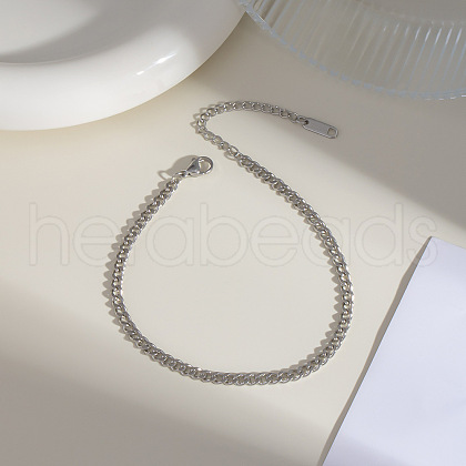 Simple and Stylish Stainless Steel Twisted Chain Anklets for Summer Casual Fashion Accessory VK2423-2-1