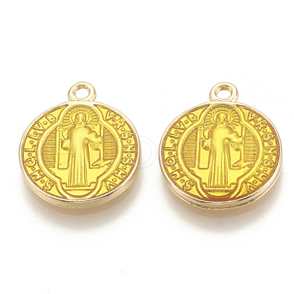 Brass Enamel Pendants KK-S345-178E-1