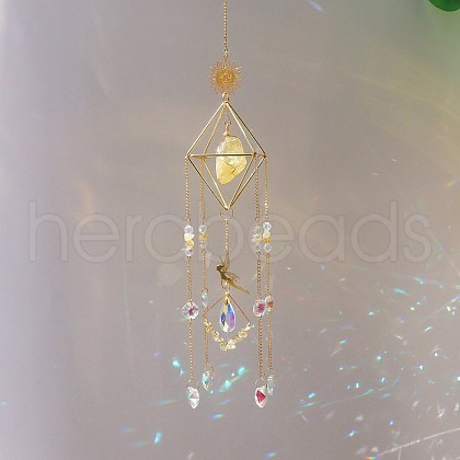 Natural Citrine Chip Pendant Decorations PW-WG59442-05-1