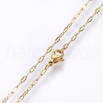 304 Stainless Steel Cable Chains Necklaces MAK-L015-26B-1
