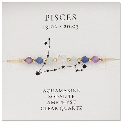 Natural Gemstone Constellation Beaded Bracelets NR2952-8-1