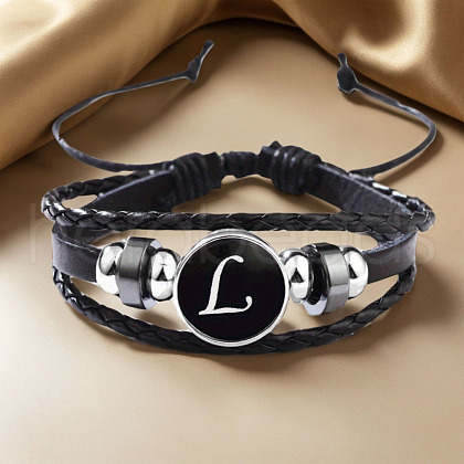 Adjustable Imitation Leather Cord Multilayer Bracelets WGB28DF-12-1