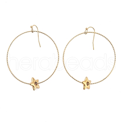 Ion Plating(IP) 304 Stainless Steel Dangle Earrings for Women EJEW-G397-02G-1