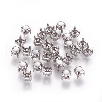 Non-Tarnish 316 Surgical Stainless Steel Sew on Prong Settings STAS-I118-05P-01-1