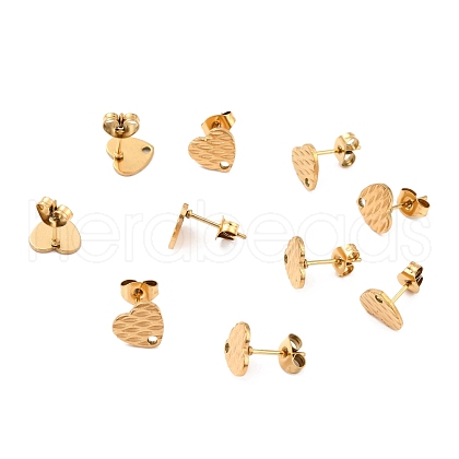 Ion Plating(IP) 304 Stainless Steel Stud Earring Findings STAS-I183-04A-G-1