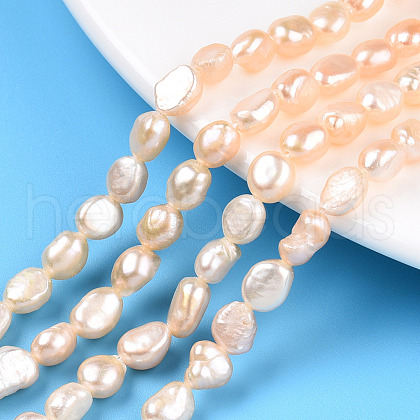 Natural Cultured Freshwater Pearl Beads Strands PEAR-N014-05J-1