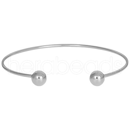 Classic 304 Stainless Steel Cuff Bangles QO4732-1-1