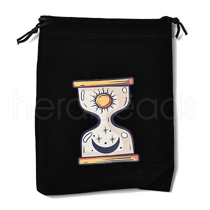 Rectangle Printed Velvet Cloth Packing Pouches ABAG-U006-03D-1