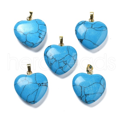 Synthetic Turquoise Pendants G-G956-B75-G-1