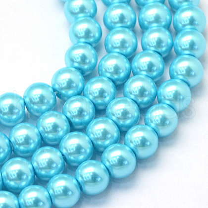 Baking Painted Glass Pearl Bead Strands HY-Q003-5mm-48-1