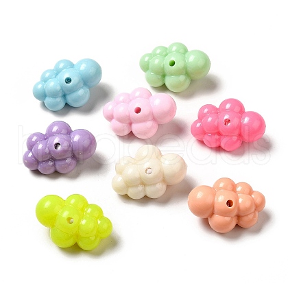 Macaron Color Opaque Acrylic Beads MACR-J122-08B-1