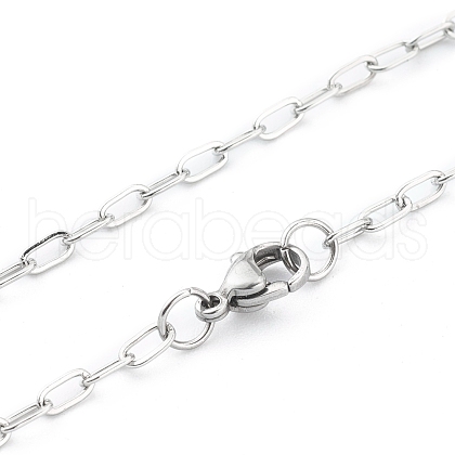 Non-Tarnish 304 Stainless Steel Paperclip Chain NJEW-H205-02P-1