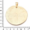 Plating Hammered Alloy Big Pendants PALLOY-T090-11G-3
