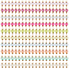 200Pcs 10 Colors Transparent Acrylic Pendants PALLOY-GO00013-1
