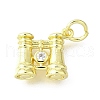Brass Micro Pave Cubic Zirconia Pendants KK-V007-37G-1
