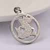 Non-Tarnish 304 Stainless Steel Pendants X-STAS-M245-10P-1