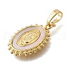 Brass Shell Pendants KK-D328-01G-A-2