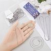 SUNNYCLUE 12Pcs 304 Stainless Steel Round Snake Chain Necklaces Set NJEW-SC0001-11-3