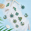 SUPERFINDINGS 42Pcs 7 Styles Ocean Theme Alloy Pendants FIND-FH0006-32-4