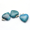 Dyed Heart Natural Gemstone Pendants X-G-Q438-05-2