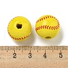 Printed Wood European Beads WOOD-G022-11B-3