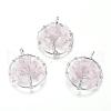 Natural Rose Quartz Pendants G-E419-08P-1