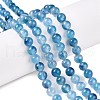 Dyed Natural White Jade Beads Strands X-G-T138-6mm-210-1-1