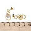 304 Stainless Steel Polymer Clay Ring Dangle Stud Earrings EJEW-V004-03G-01-5