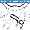 SOFPLATE 50Pcs 2 Colors Waxed Imitation Leather Cord Necklace Makings MAK-SP0001-05-2
