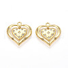 Brass Micro Pave Cubic Zirconia Pendants KK-N265-33G-1