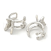 Brass Micro Pave Cubic Zirconia Cuff Earrings EJEW-C104-055P-2