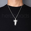 201 Stainless Steel Pendant Necklaces for Man NJEW-Q336-03D-P-3