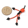 Halloween Theme Glass Seed & Natural Black Onyx & Synthetic Turquoise Beaded Pendants PALLOY-MZ00777-3