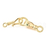 Brass Micro Pave Green Cubic Zirconia Fold Over Clasps KK-D356-15G-1