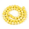 Frosted Opaque Glass Beads Strands GLAA-T032-P8mm-MBB16-2