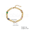 1 color electric gold plated color zircon inlaid decorative bracelet UH6648-1-1