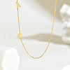Minimalist 925 Sterling Silver Letter Heart Link Chain Necklaces for Women Vacation Party IG1020-1-2