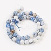 Faceted Natural Fire Crackle Agate Beads Strands X-G-F447-8mm-B09-5