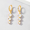 S925 Sterling Silver Flat Round Leverback Earrings RI9417-3