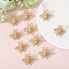 Fingerinspire 12Pcs Bees Alloy Brooches for Backpack Clothes JEWB-CA0001-53G-4