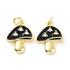 Rack Plating Brass Pave Clear Cubic Zirconia Pendants KK-C008-16G-3