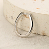 Fashionable S925 Sterling Silver Oval Hoop Earrings AB7208-4
